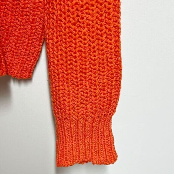 EILEEN FISHER Sweater Organic Cotton Shaker Knit Pullover Long Sleeve Orange 1X - Picture 7 of 9